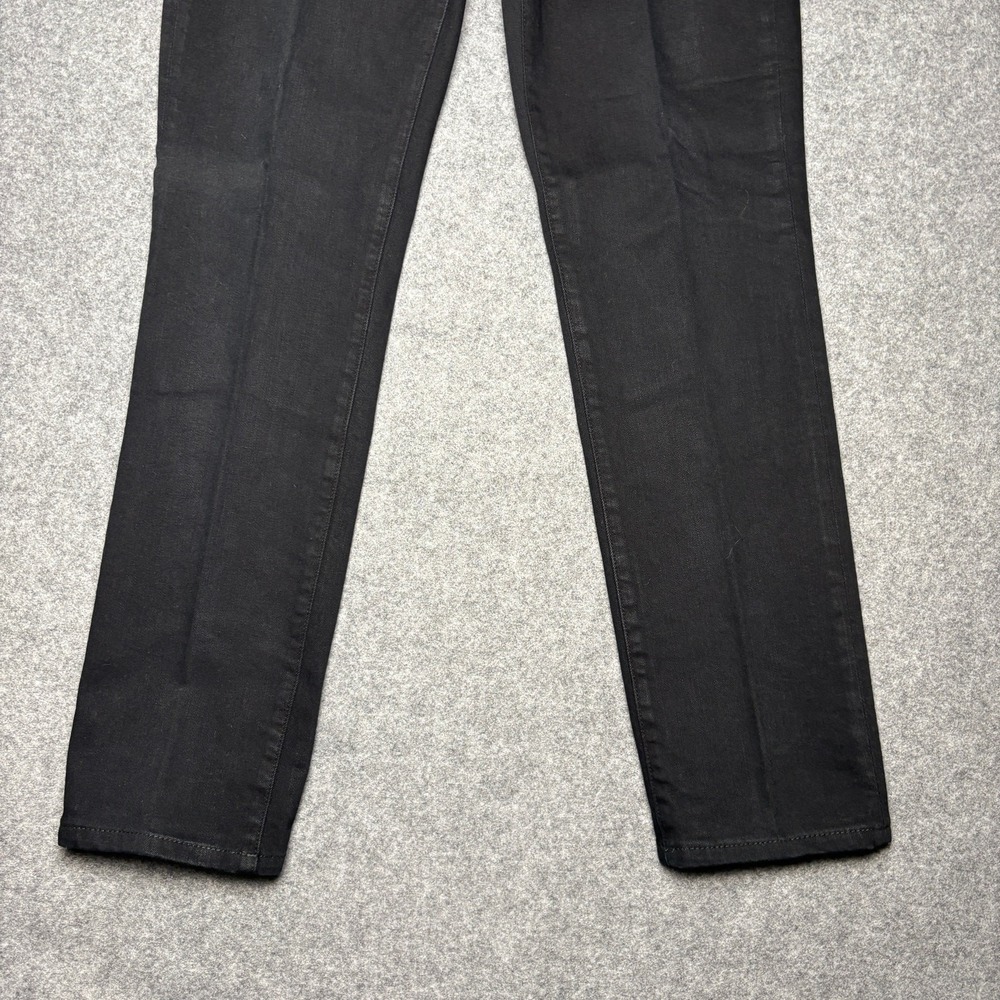 7 For All Mankind Black Stretch Slim Straight Leg Ankle 5-Pocket Jeans Womens 30 - Picture 3 of 9